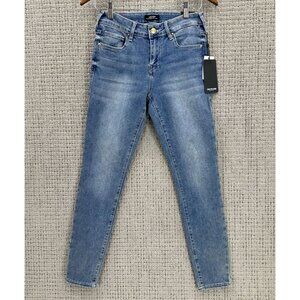 TRUE RELIGION Jeans Womens Size 26 Blue Jennie Crystal Curvy Super Skinny Capri
